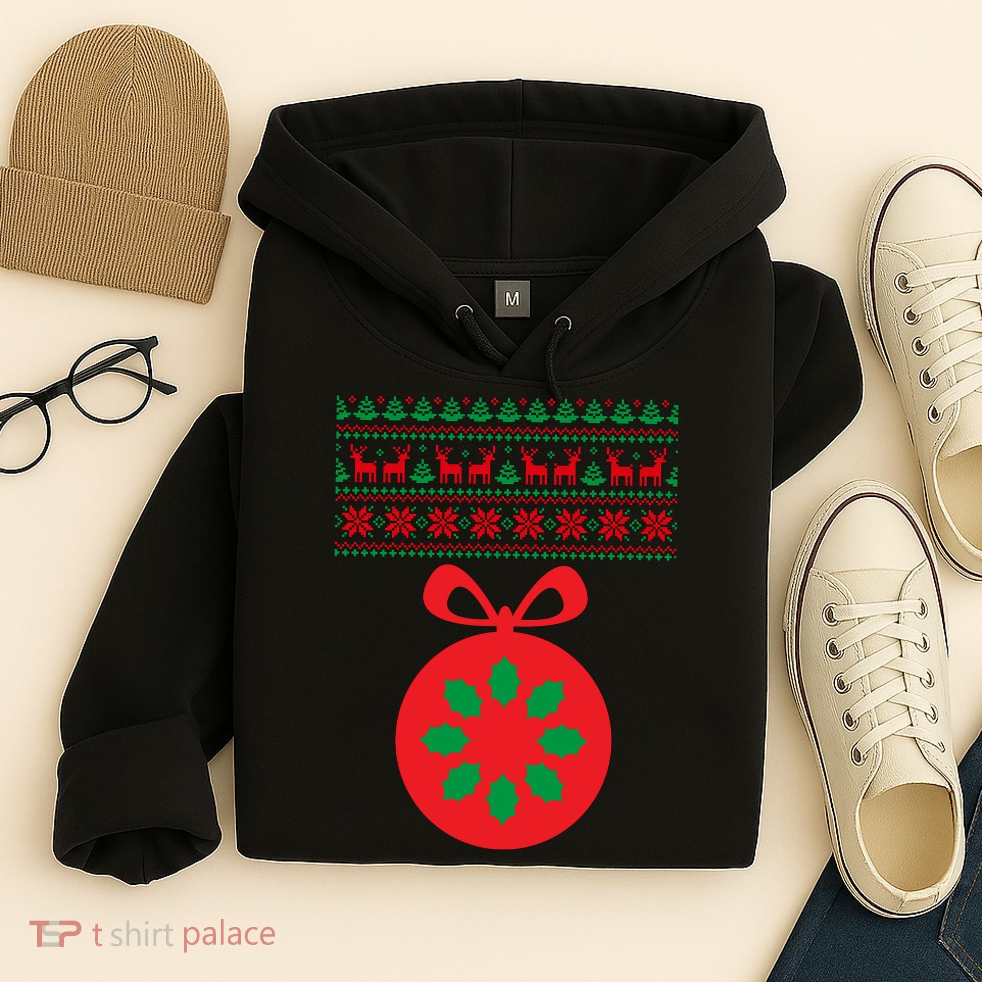 Christmas Ugly Sweater Pregnancy Ornament  Hoodie