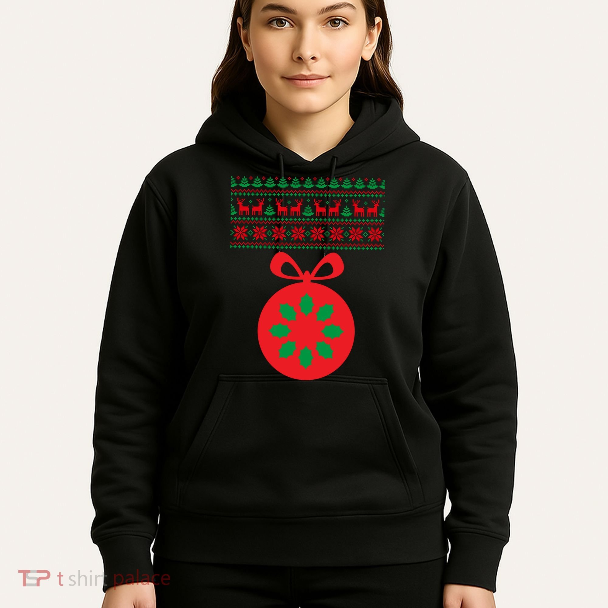 Christmas Ugly Sweater Pregnancy Ornament  Hoodie
