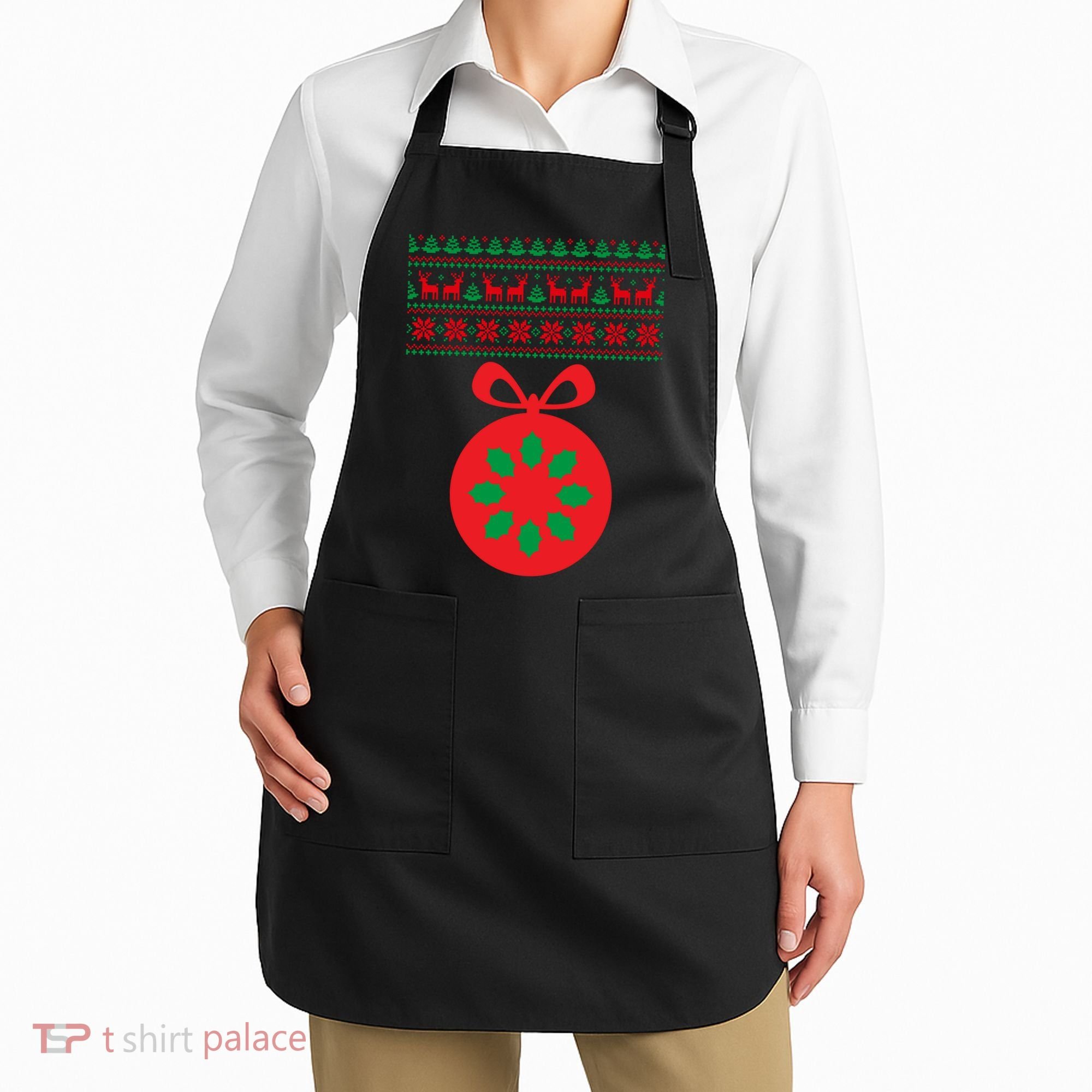 Christmas Ugly Sweater Pregnancy Ornament  Apron