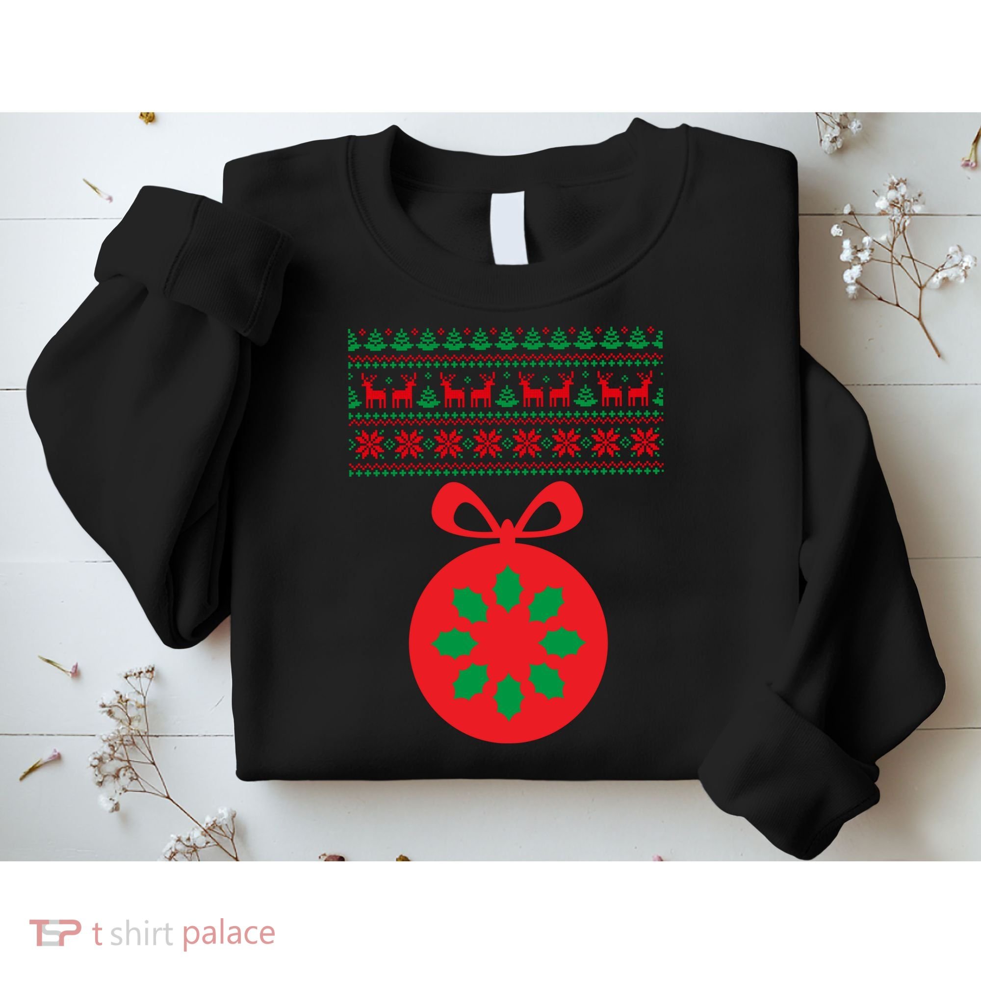 Christmas Ugly Sweater Pregnancy Ornament  Sweatshirt