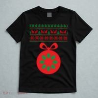 Christmas Ugly Sweater Pregnancy Ornament  T-Shirt thumb 5