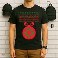 Christmas Ugly Sweater Pregnancy Ornament  T-Shirt thumb 6