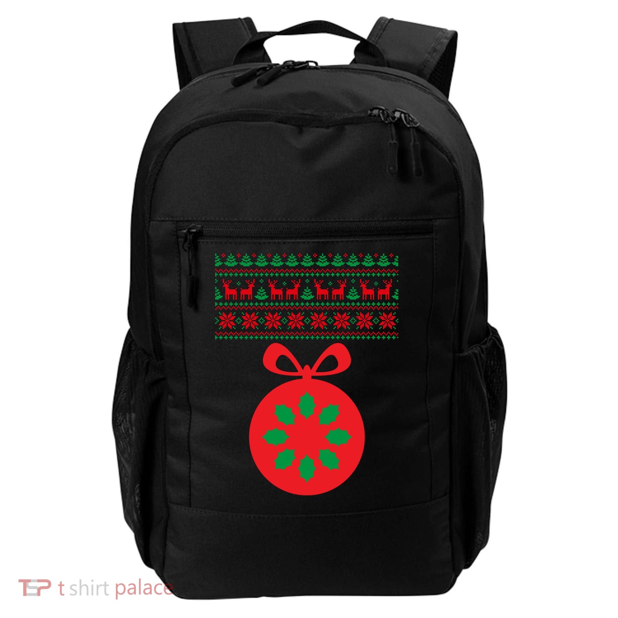 Christmas Ugly Sweater Pregnancy Ornament  Backpack