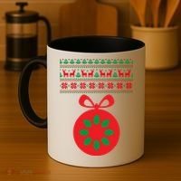 Christmas Ugly Sweater Pregnancy Ornament  Coffee Mug thumb 4