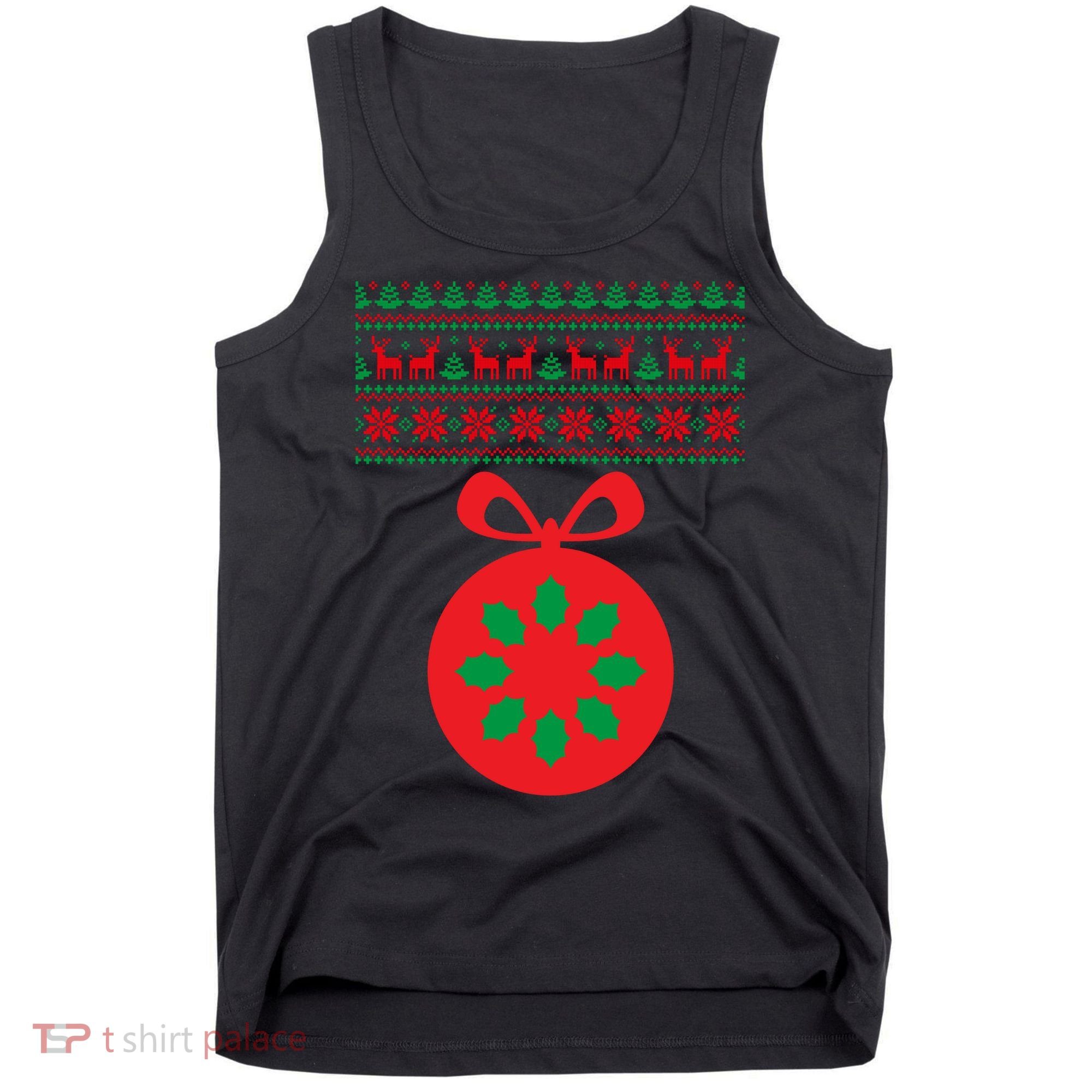Christmas Ugly Sweater Pregnancy Ornament  Tank Top