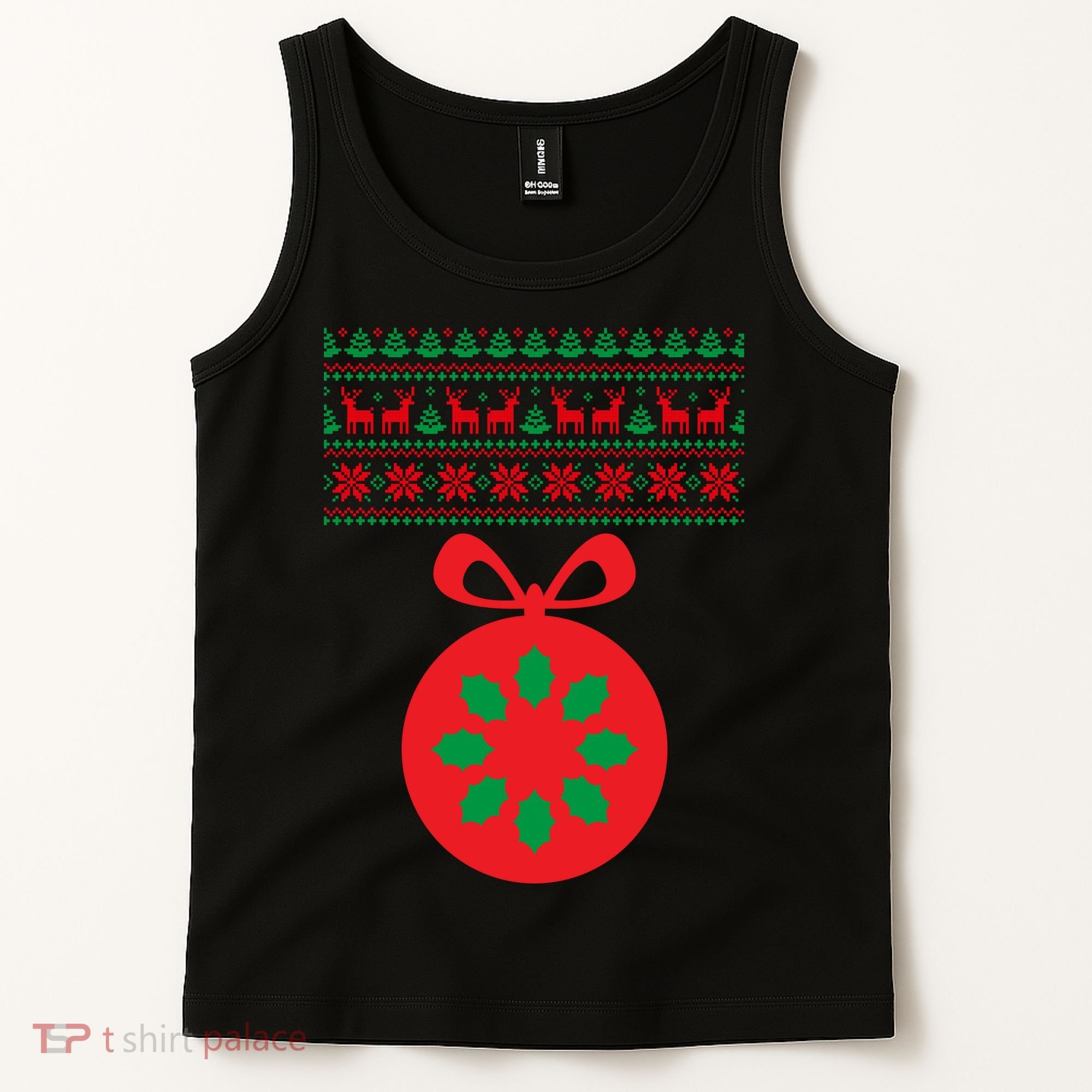 Christmas Ugly Sweater Pregnancy Ornament  Tank Top