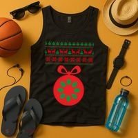 Christmas Ugly Sweater Pregnancy Ornament  Tank Top thumb 4