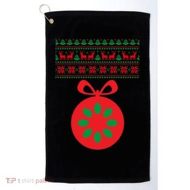 Christmas Ugly Sweater Pregnancy Ornament  Golf Towel
