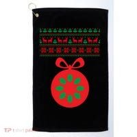 Christmas Ugly Sweater Pregnancy Ornament  Golf Towel thumb 0