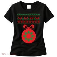 Christmas Ugly Sweater Pregnancy Ornament  Women's T-Shirt thumb 0