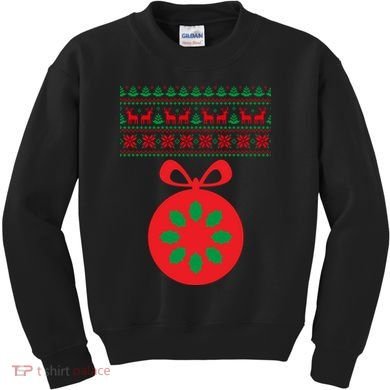 Christmas Ugly Sweater Pregnancy Ornament  Kids Sweatshirt