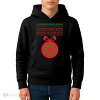 Christmas Ugly Sweater Pregnancy Ornament  Kids Hoodie thumb 4