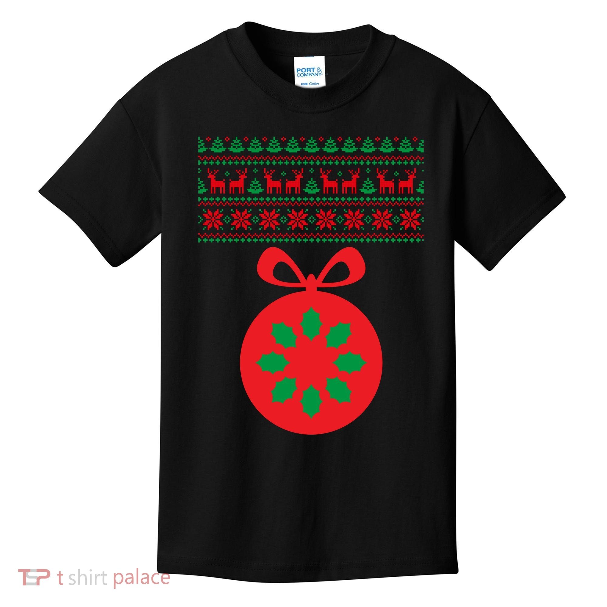 Christmas Ugly Sweater Pregnancy Ornament  Kids T-Shirt