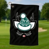 Christmas Unicorn Reindeer Golf Towel thumb 1