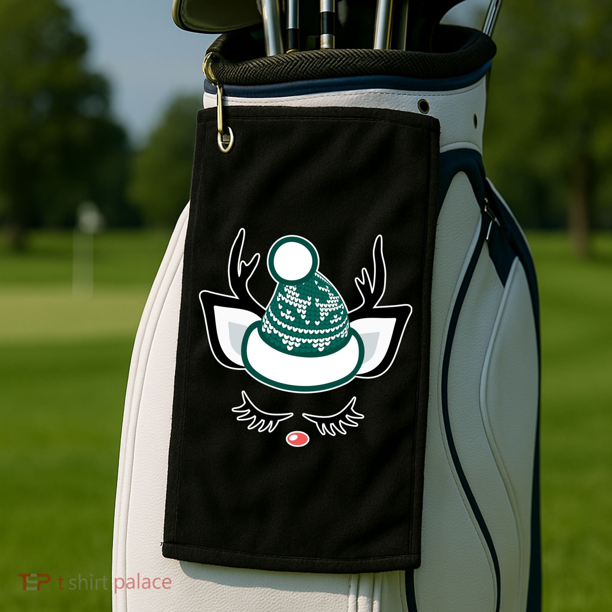 Christmas Unicorn Reindeer Golf Towel