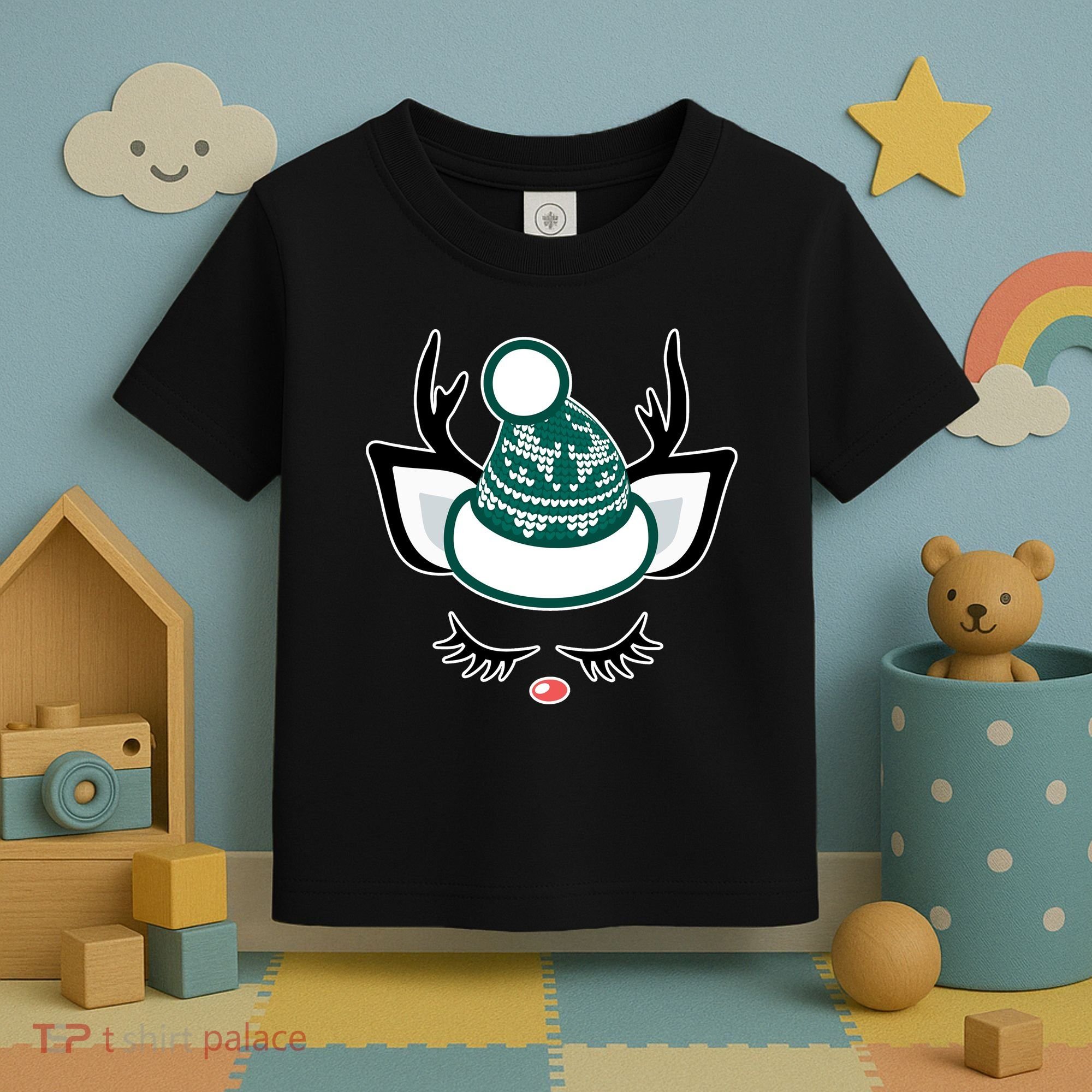 Christmas Unicorn Reindeer Toddler T-Shirt