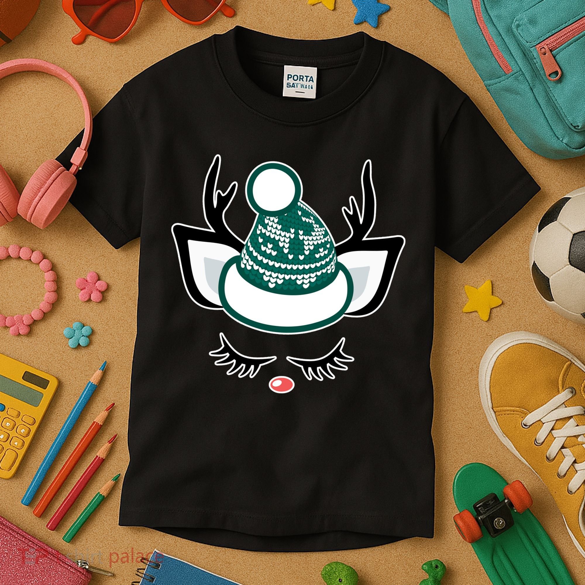 Christmas Unicorn Reindeer Kids T-Shirt