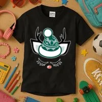 Christmas Unicorn Reindeer Kids T-Shirt thumb 3