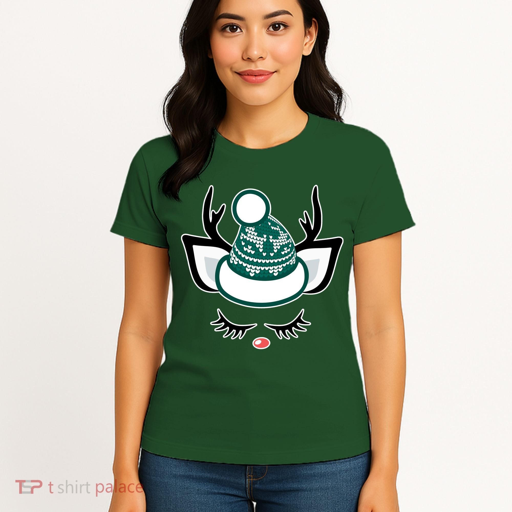 Christmas Unicorn Reindeer Women's T-Shirt