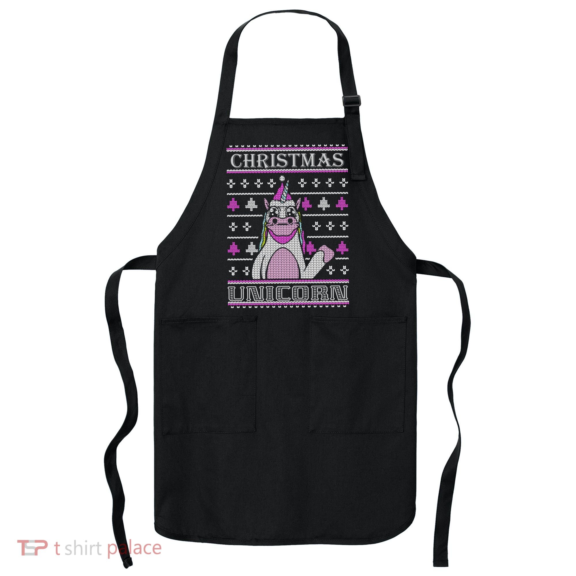 Christmas Unicorn Ugly Sweater Apron