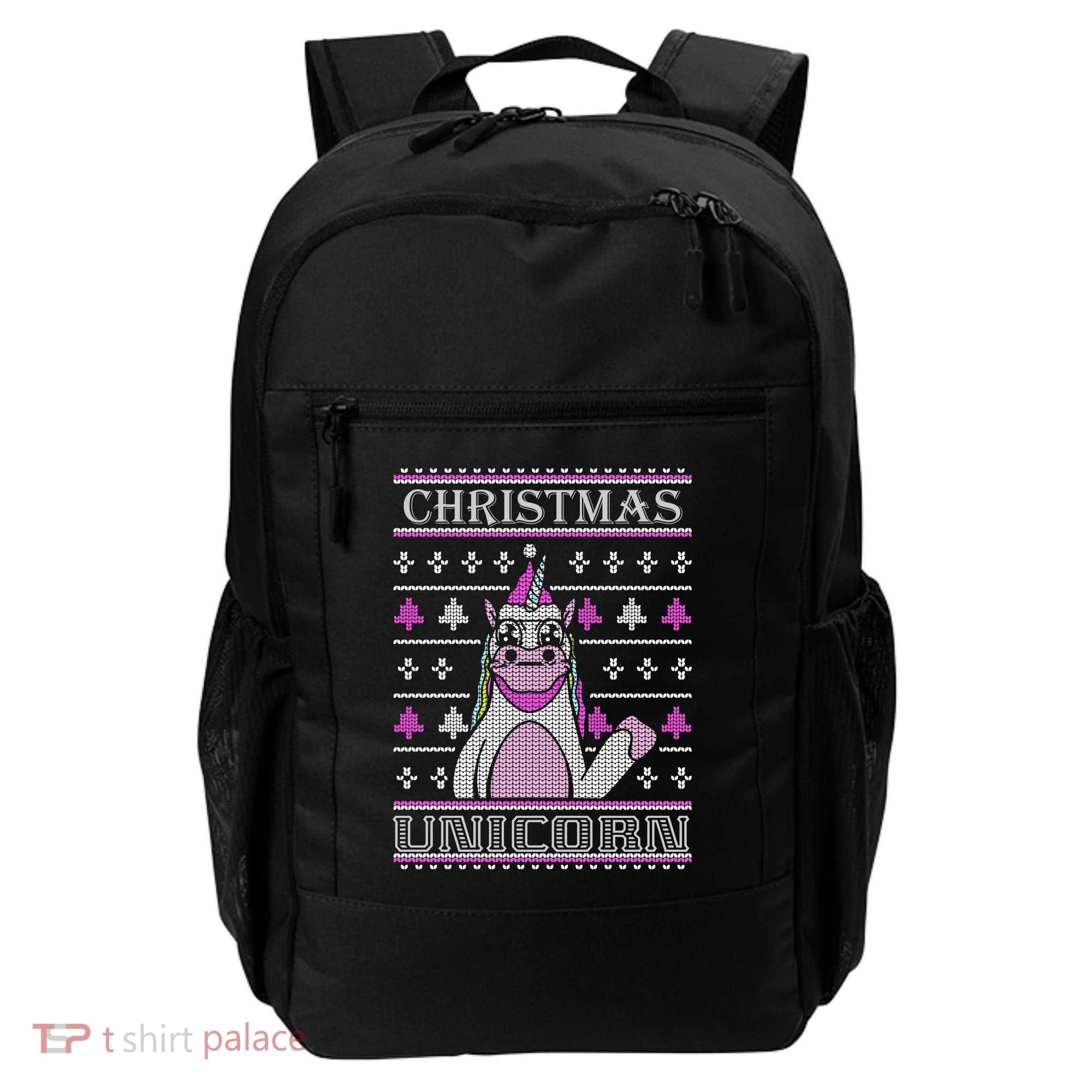 Christmas Unicorn Ugly Sweater Backpack