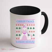 Christmas Unicorn Ugly Sweater Coffee Mug thumb 1
