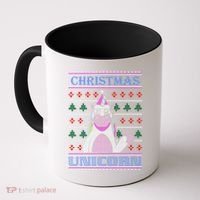 Christmas Unicorn Ugly Sweater Coffee Mug thumb 0