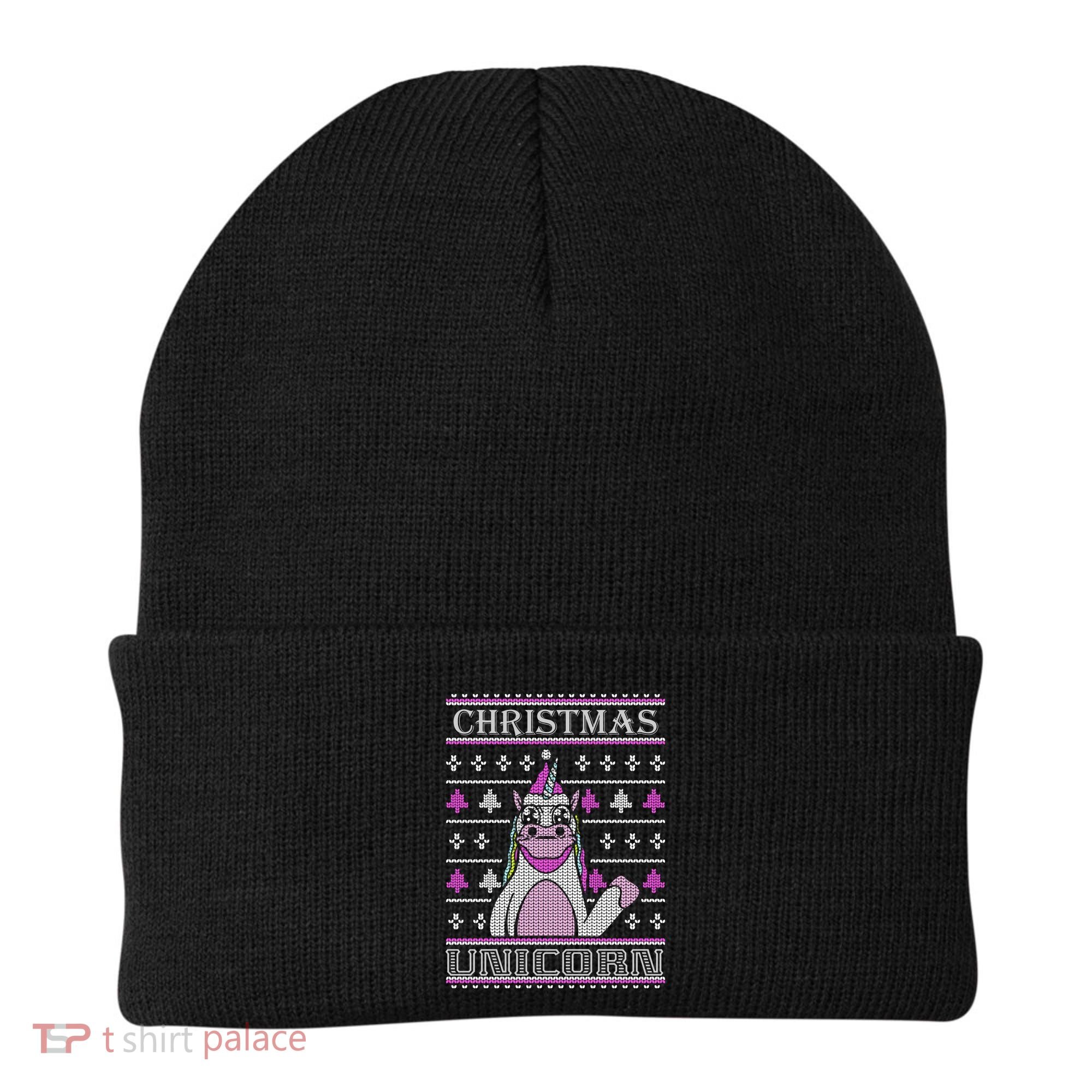Christmas Unicorn Ugly Sweater Beanie