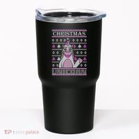 Christmas Unicorn Ugly Sweater Tumbler thumb 0