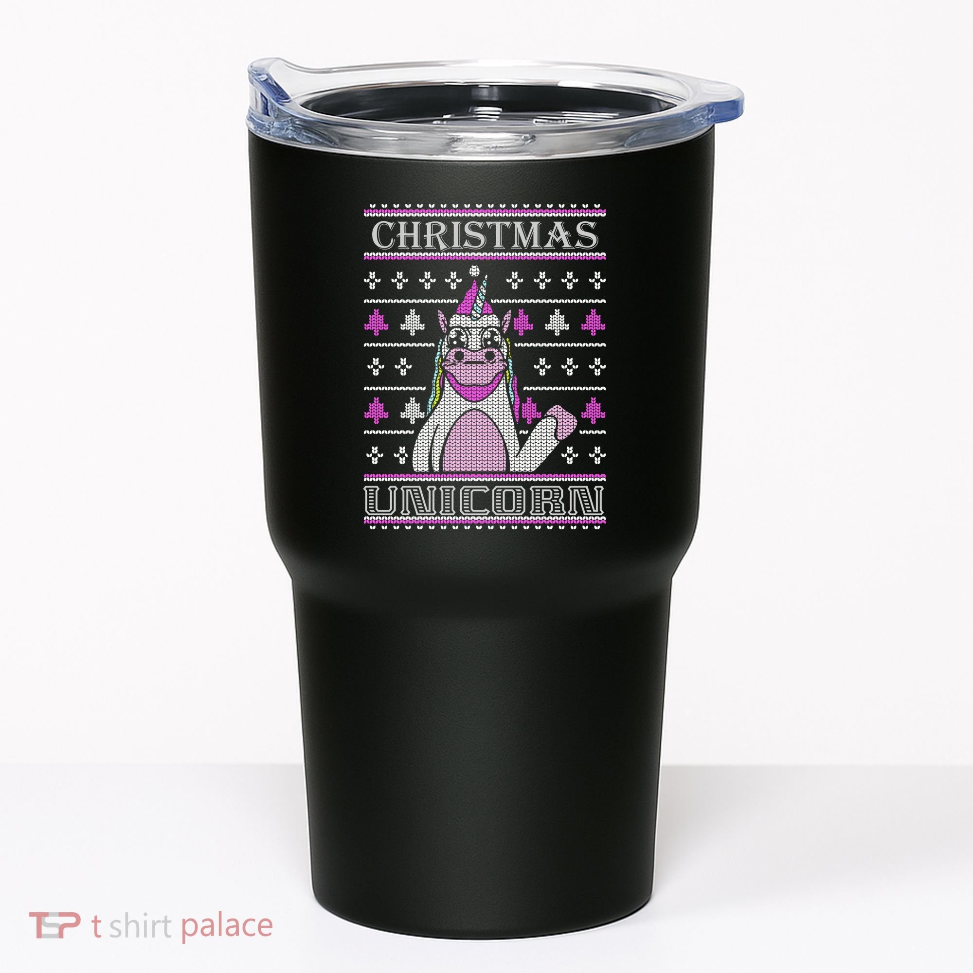 Christmas Unicorn Ugly Sweater Tumbler