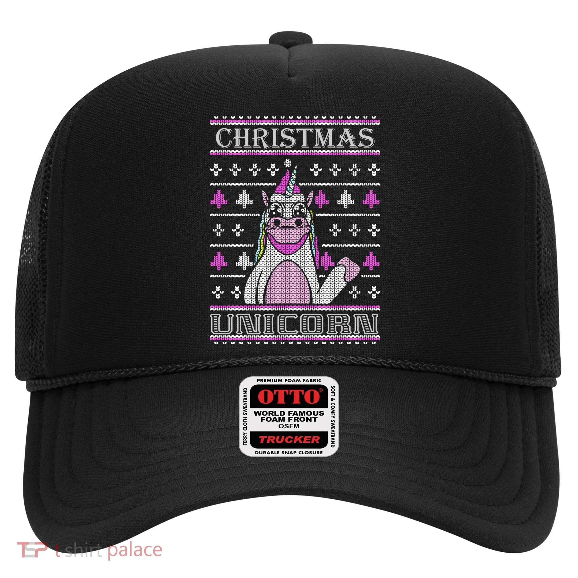 Christmas Unicorn Ugly Sweater Hat