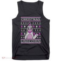 Christmas Unicorn Ugly Sweater Tank Top thumb 0