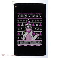 Christmas Unicorn Ugly Sweater Golf Towel thumb 0