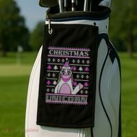Christmas Unicorn Ugly Sweater Golf Towel thumb 2