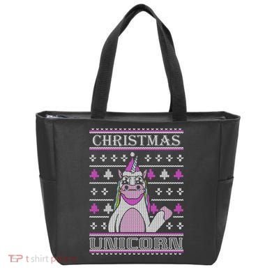 Christmas Unicorn Ugly Sweater Tote Bag