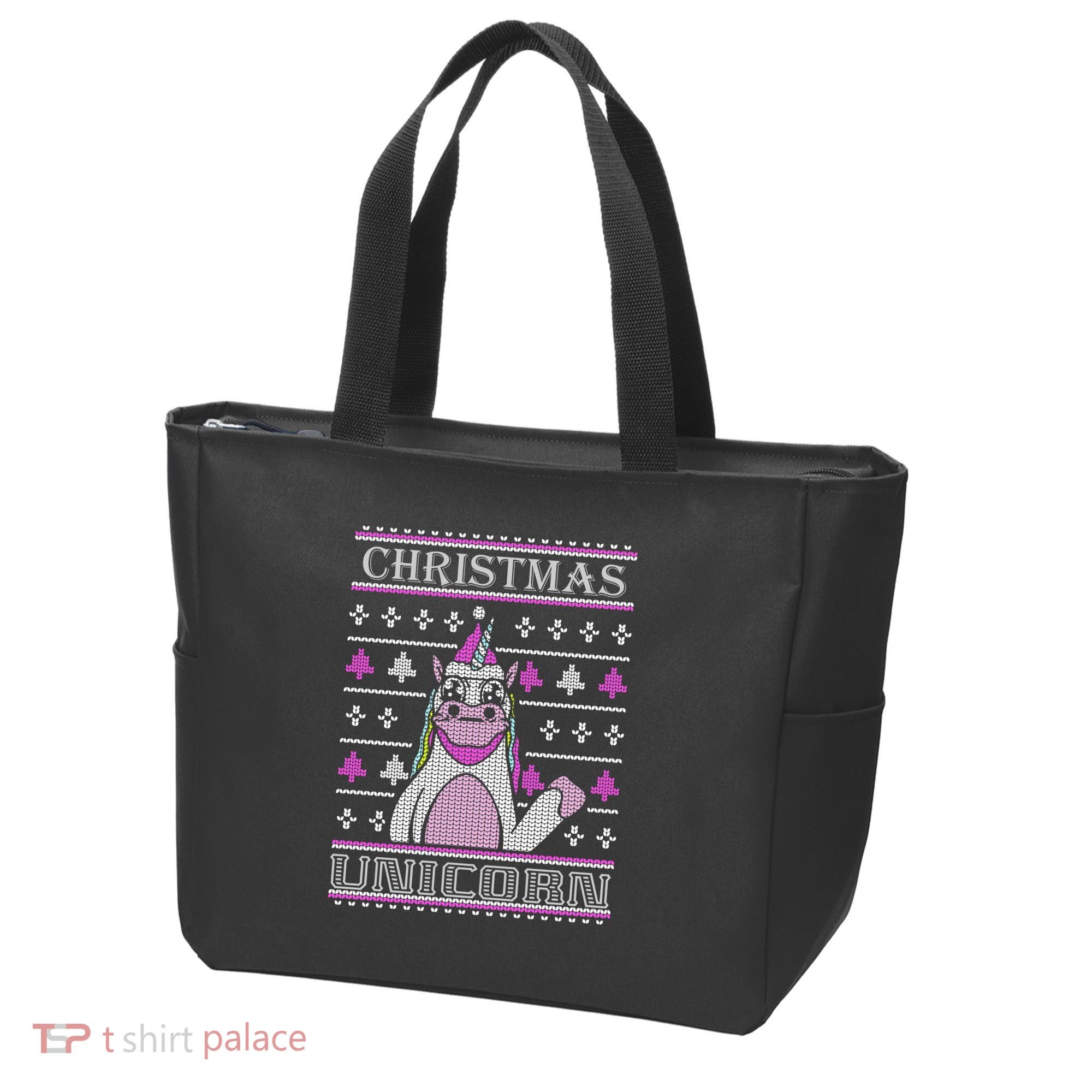 Christmas Unicorn Ugly Sweater Tote Bag