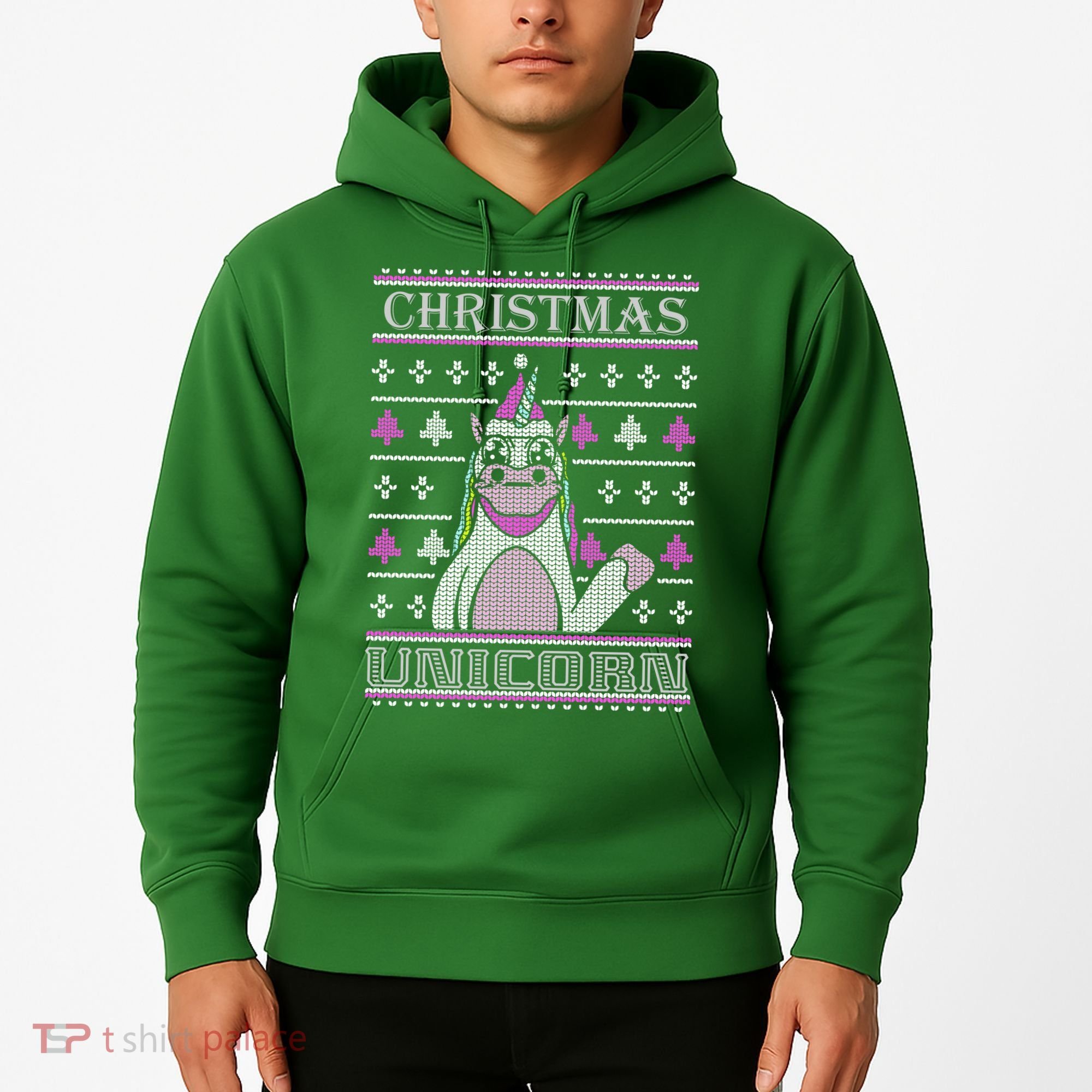 Christmas Unicorn Ugly Sweater Hoodie