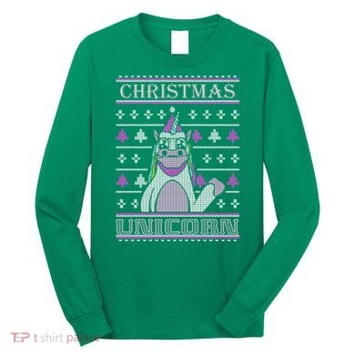 Christmas Unicorn Ugly Sweater Long Sleeve Shirt