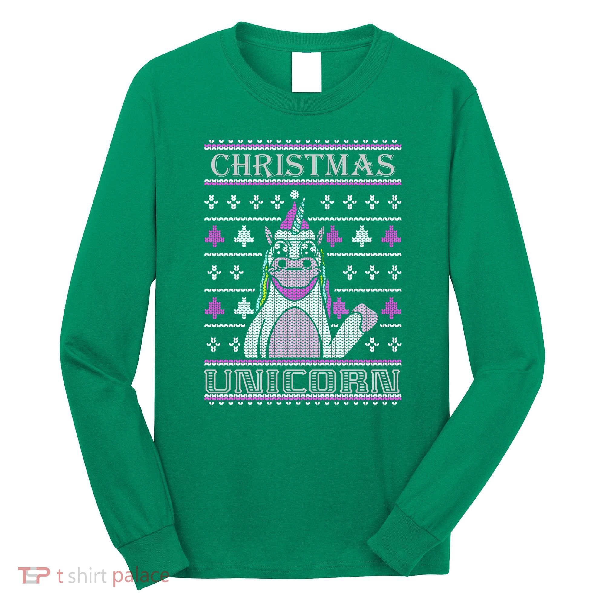 Christmas Unicorn Ugly Sweater Long Sleeve Shirt