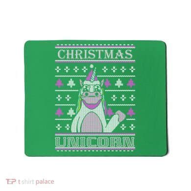 Christmas Unicorn Ugly Sweater Mousepad