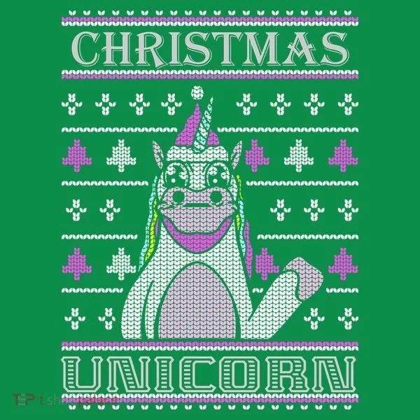 Christmas Unicorn Ugly Sweater Toddler Hoodie