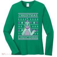 Christmas Unicorn Ugly Sweater Women's Long Sleeve Shirt thumb 0