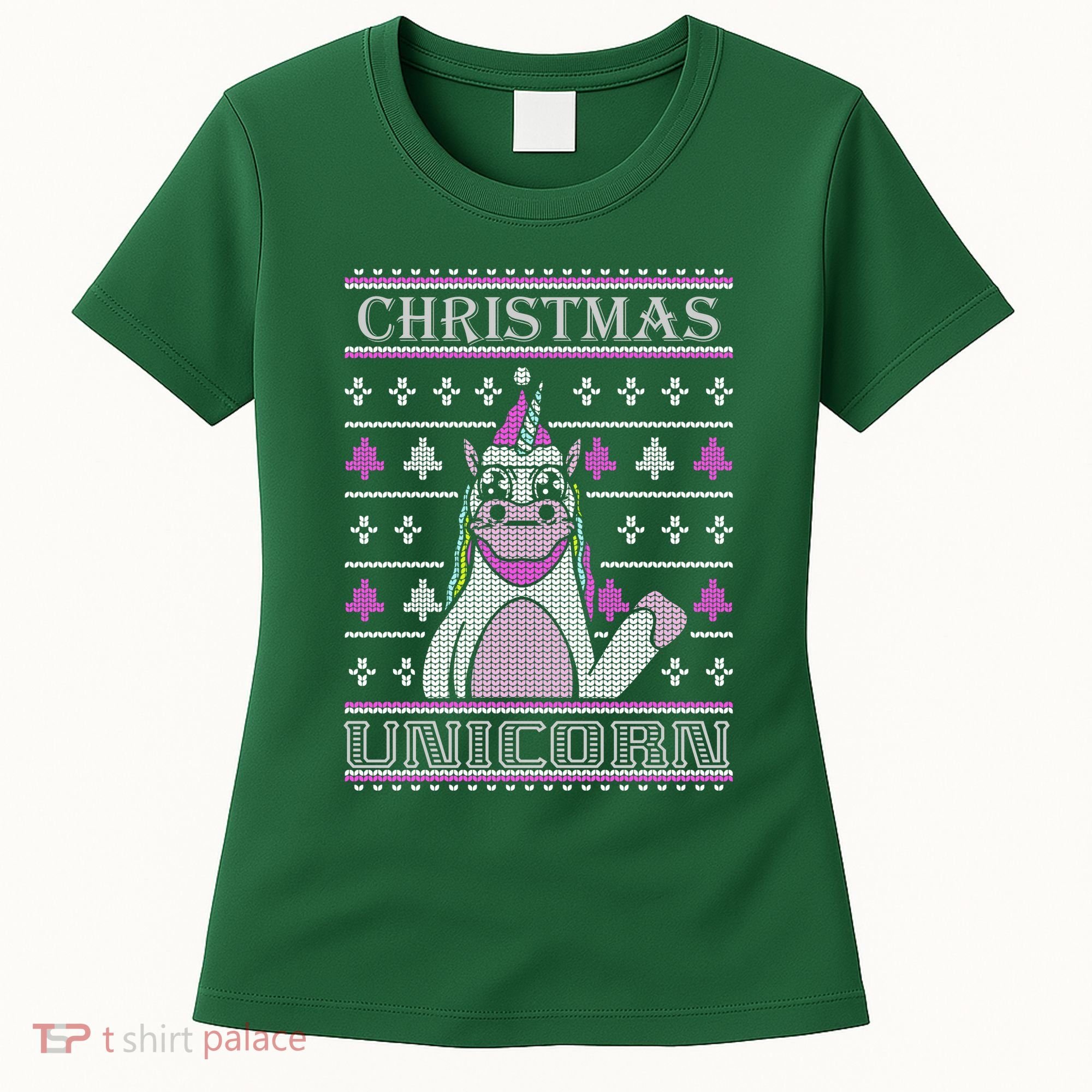 Christmas Unicorn Ugly Sweater Women's T-Shirt