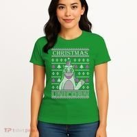 Christmas Unicorn Ugly Sweater Women's T-Shirt thumb 4