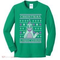Christmas Unicorn Ugly Sweater Kids Long Sleeve Shirt thumb 0
