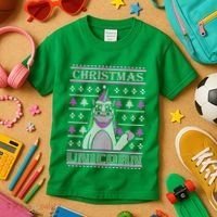 Christmas Unicorn Ugly Sweater Kids T-Shirt thumb 3