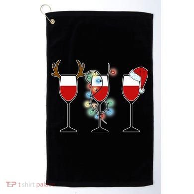 Christmas Wine Party Golf Towel