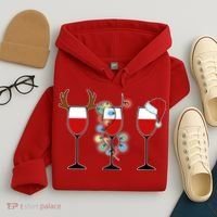 Christmas Wine Party Hoodie thumb 4