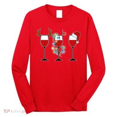 Christmas Wine Party Long Sleeve Shirt