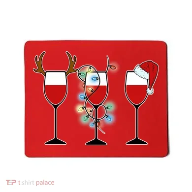 Christmas Wine Party Mousepad